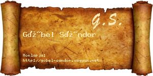 Göbel Sándor névjegykártya