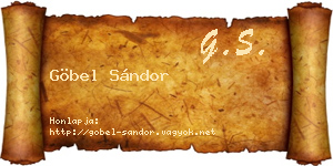 Göbel Sándor névjegykártya